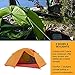 Weanas Backpacking Tent 2 Person Camping Tent 3 Season Ultralight Silicone Coating Double Layer Weatherproof Waterproof Aluminum Rod Anti-UV for Outdoor Hiking Travel Hunting Beach (Orange)