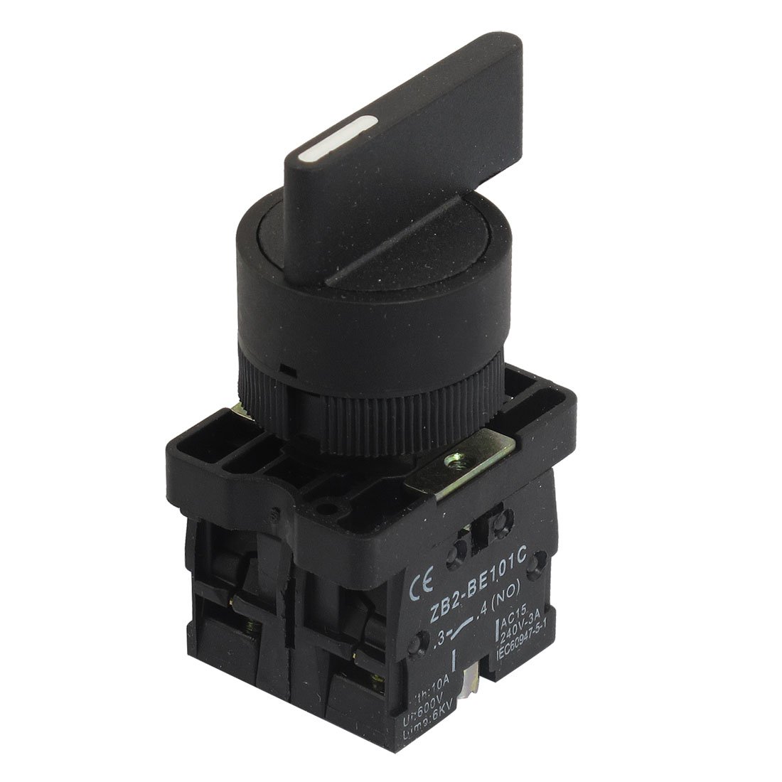 Sourcingmap 22mm Latching 2 NO Long Handle 3-Position Rotary Selector Switch ZB2-EJ33
