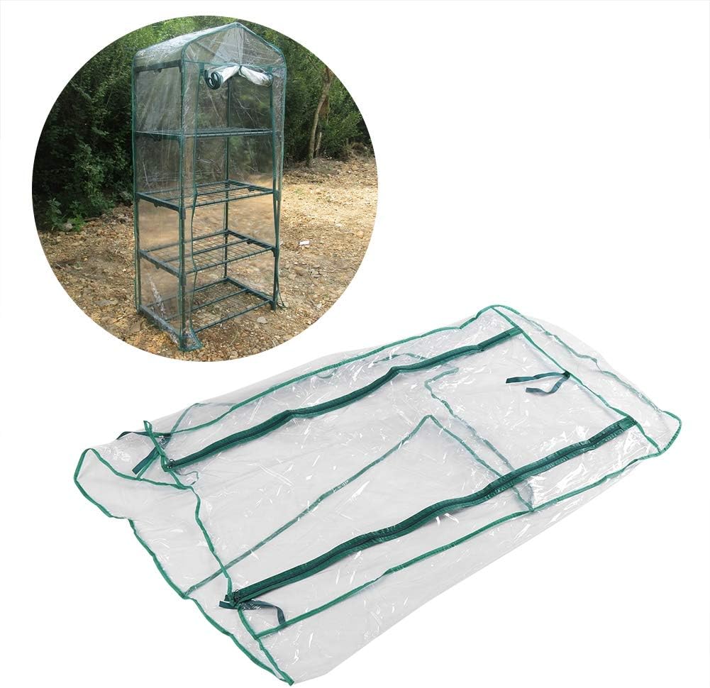 Hztyyier Portable Greenhouse Tent with Zipper Transparent Waterproof Plant Cover for Outdoor and Indoor Gardening Planting 69 x 49 x 160cm