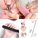 WOVTE 11pc Nail File Set Buffer Blocks Cuticle Nipper Pusher Manicure Tools view 7