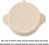 PandaEar 3 Pack Silicone Baby Bowls with Suction Lids Linen Brown Tan view 5