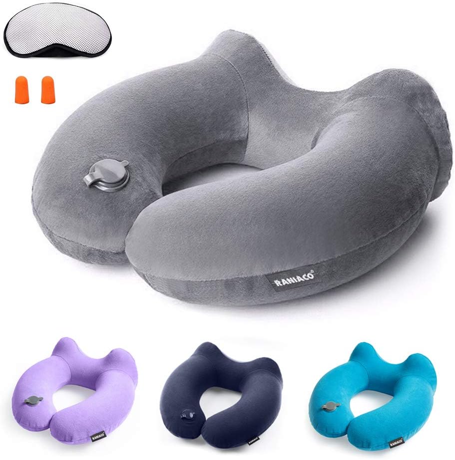 Brillianceco Almohada Cervical Inflable de Viaje Cojin Cuello Hinchable