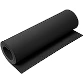 AMZQNART 5mm EVA Foam Sheets Rolls for Crafts Black Cosplay Foam 16x59in | 90kg/m3 High Density, High stability, Craft Armor and Weapons, Halloween Costumes, Anime Exhibitions, Hobby Meetups
