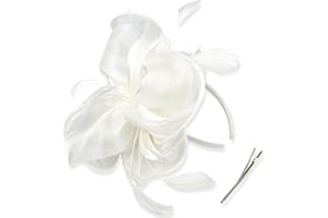 AQOKKA Women Fascinators Hats Flower Fascinators with Headband and Clip Tea Party Headwear for Women and Girls
