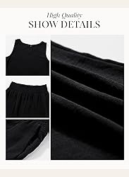 Dokotoo Pants Sets Women 2 Piece Outfits Sleeveless