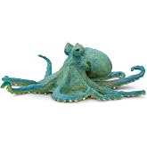 Safari Ltd. Octopus Toy - 5 Inch Green Sea Life Figure for Kids | 5 Inches Long x 1.5 Inches Tall, Ages 3+, Safety Tested, BPA Free PVC, Ocean Play, School Projects, Water Play