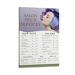 JBBGO Beauty Salon Price List Poster Hair Salon