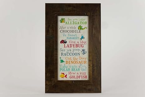 Amazon Com See You Later Alligator After Awhile Crocodile Children S Framed Art Picture 10x16 Home Kitchen