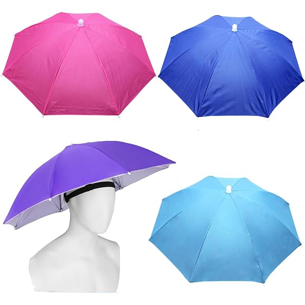 Lot de 3 parapluies Arc-en-Ciel - Chapeau Camouflage - pour la pêche - pour la Plage