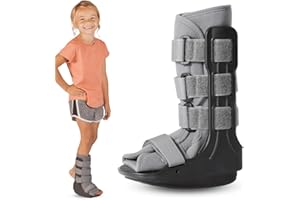 BraceAbility Pediatric Walking Boot - Children's Medical Walker CAM Orthopedic Support Shoe for Youth Ankle Break Injury, Kid's Stress Metatarsal Bone Fracture, Broken Foot or Toe Recovery Cast (XL)