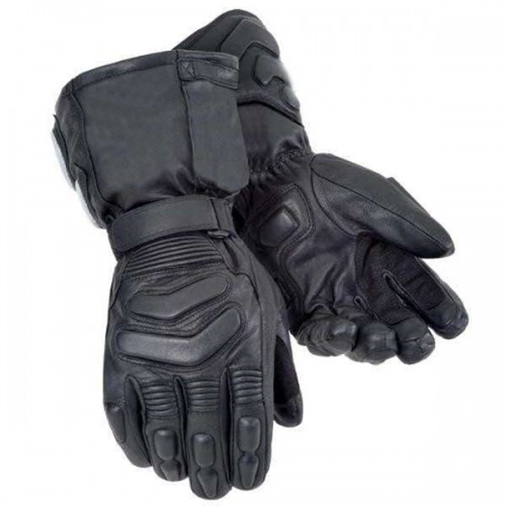 Bikers Gear Storm Winter Thinsulate Kevlar and Hipora Waterproof Gloves, Black, Size: M