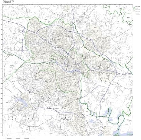 Amazon.com: Richmond, VA ZIP Code Map Not Laminated: Home & Kitchen
