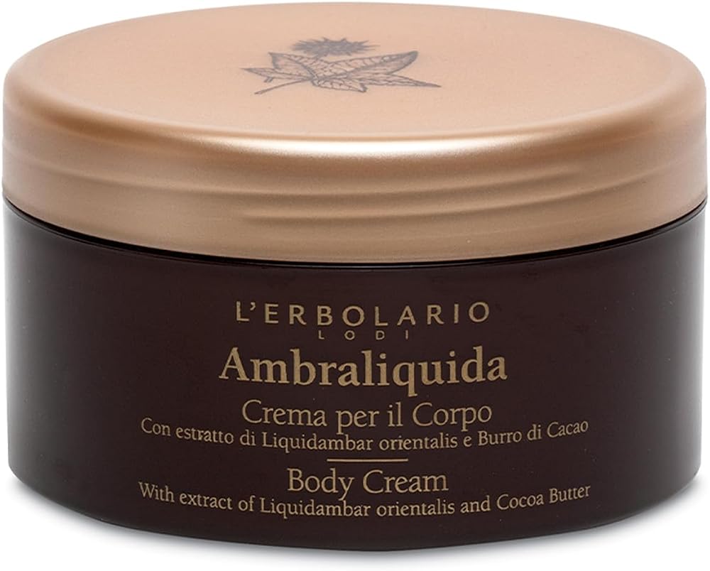 L'Erbolario Ambraliquida Perfumed Body Cream 250ml Moisturizing Hydrating
