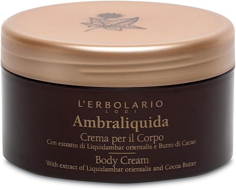 L'Erbolario Ambraliquida Perfumed Body Cream 250ml Moisturizing Hydrating