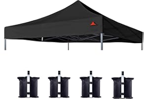 SCOCANOPY Commercial 10x10 Canopy Replacement Canopy Top,Canopy Cover ONLY (Black)