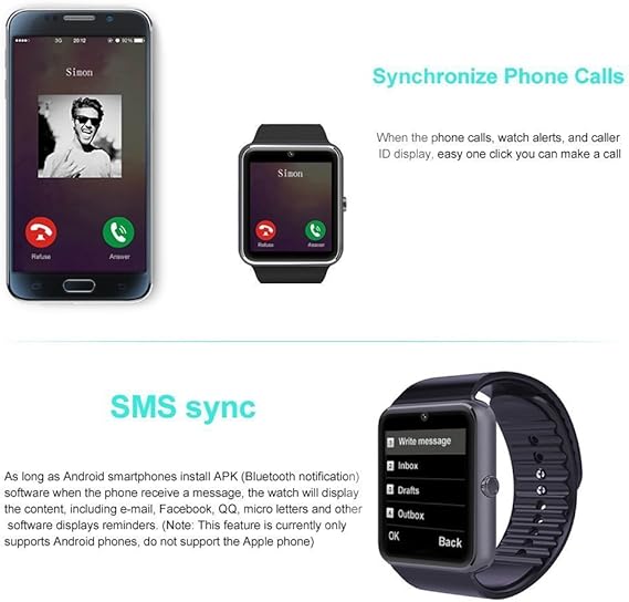 AxCella Bluetooth Smartwatch 1.54 Pulgadas Multi-languages ...