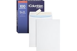 Columbian 9 x 12 Catalog Envelopes, Self Seal Closure, 28 lb White Wove, for Mailing Flat Letter Size Documents, 100 Per Box 