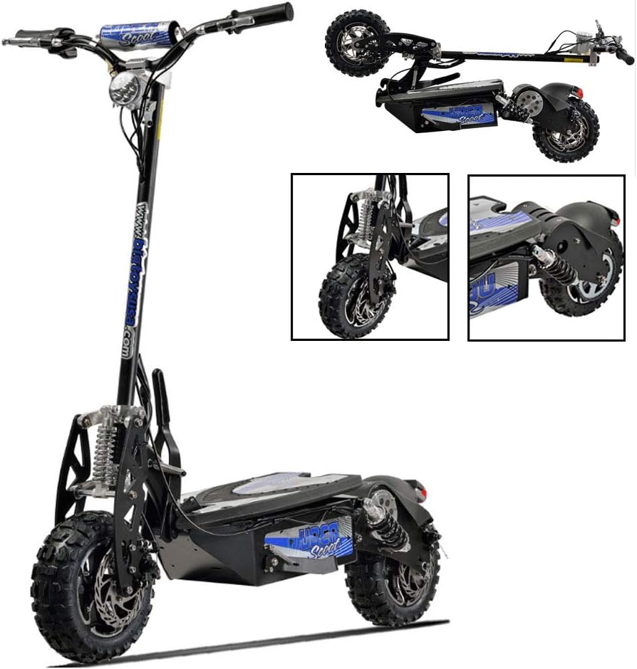 TOXOZERS Adult Pocket Scooter1600W Folding E-Scooter with Led Light Adjustable Seat