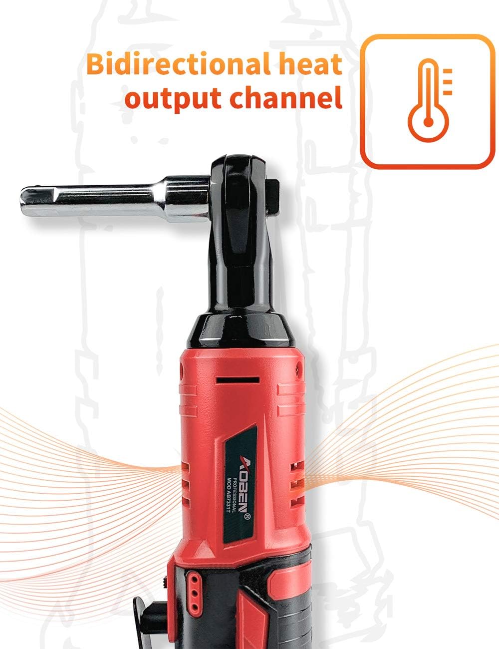 Cordless Electric Ratchet Wrench Set, AOBEN 3/8" 12V Power Ratchet Tool Kit With 2 Packs 2000mAh Lithium-Ion Battery And Charger: Home Improvement