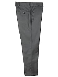 Spring Notion Boys' Flat Front Dress Pants 6 Charcoal