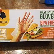 500 BPA Free Disposable Poly PE Gloves Large, Food Grade