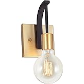 Aspen Creative 62174, One Metal Bathroom Light Fixture, 4-3/4" Wide, Transitional Design in Bronze Vanity Wall, 1