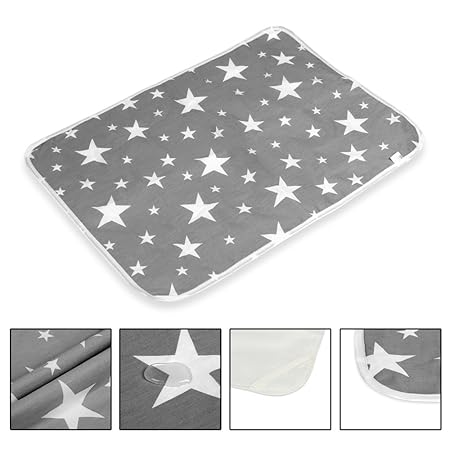 Letech® Wickelunterlage für Babys und Kleinkinder, wasserdicht, waschbar, wiederverwendbare Windel Matte (L (60*75cm))