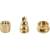 HOKPA Incense Burner, Copper Incense Holder Cone Holder Gourd Incense Burner for Joss Stick, Tower Incense, Incense Coil (3 Styles)