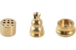 HOKPA Incense Burner, Copper Incense Holder Cone Holder Gourd Incense Burner for Joss Stick, Tower Incense, Incense Coil (3 Styles)