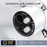 FIFINE XLR USB Dynamic Microphone K688 White with Mute Gain Headphones Jack view 3