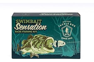 CATCH CO Mystery Tackle Box Swimbaits Fishing Kit – 5-7 Swimbaits Plus Bonus Fishing Decal – Bass, Freshwater & Multi-Species Lures