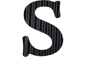 HKOMERE 13.7" Metal Letters for Wall Decor, Corrugated Black Large 3D Letters, Decorative Farmhouse Hanging Alphabet Signs for Home Bedroom Office Wedding Party (S)