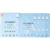 STARSKIN Red Carpet Ready Bio-Cellulose Face Mask – 4 Pack, Hydrating Face Mask for all Skin Types, Instant Hydration & Glass-Skin Glow, Revitalizing and Moisturizing, Korean Skincare