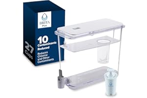 Brita UltraMax Large Water Dispenser with 1 BritaPlus Filter, 27 Cup, White (Package May Vary)