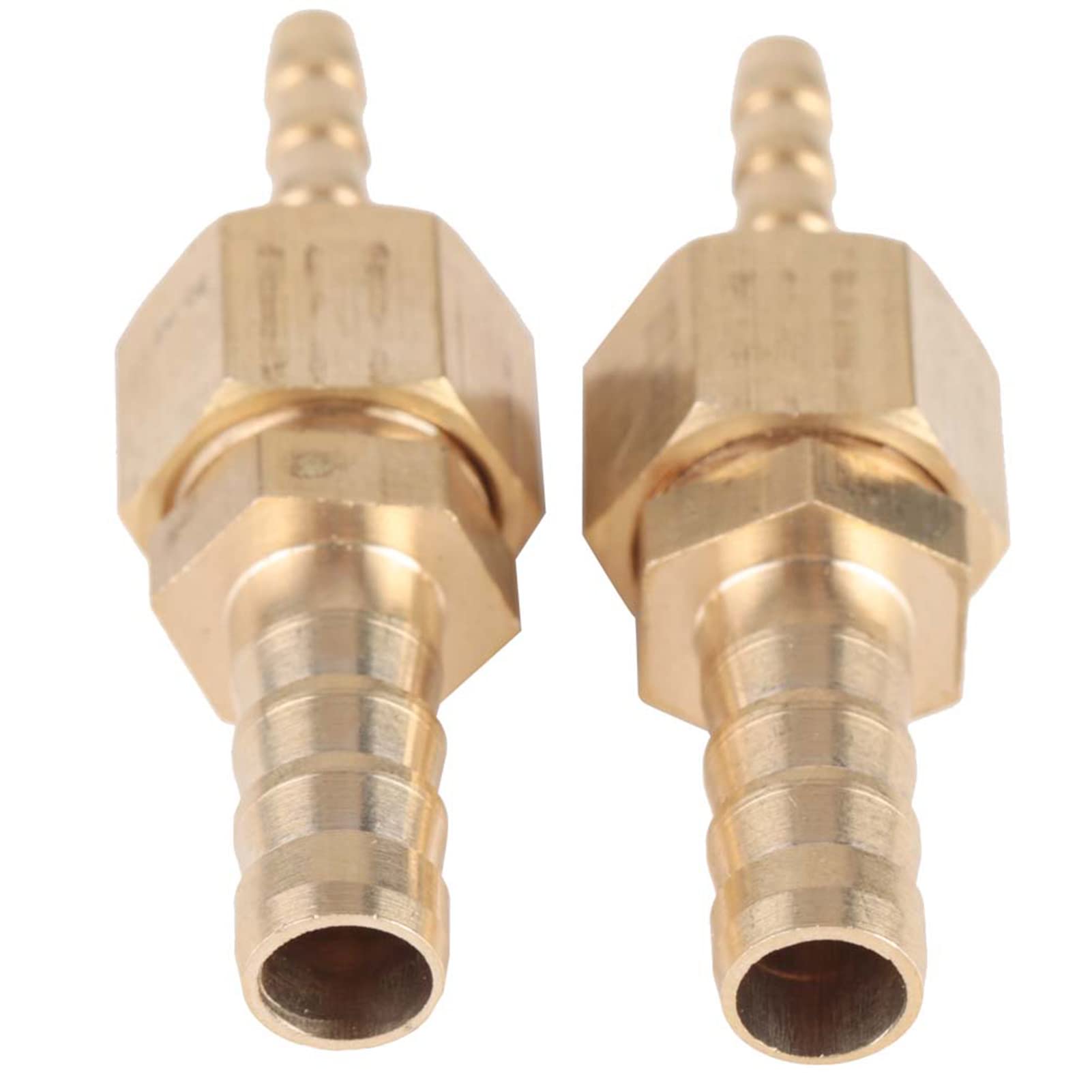 2pcs 4-8mm Brass Pipe Fitting Hose Barb Tail Reducer Reducing Plug Connector