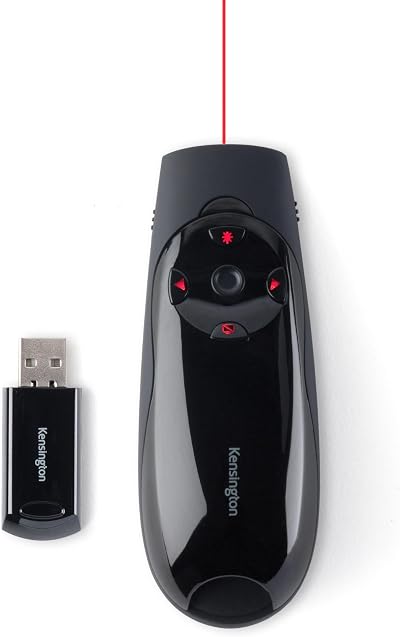 Kensington Presenter Expert Wireless USB Presenter with Red Laser Pointer &