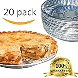 Best 9" Aluminum Foil Pie Pans. Disposable Tin Plates for Pies Tart Quiche. (Pack of 20)