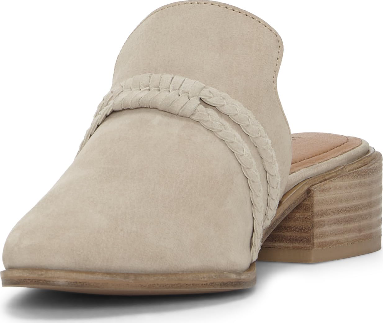 Lucky Brand Marisole Stacked Heel Braided Mule, Cobblestone/Cobblest, 7.5