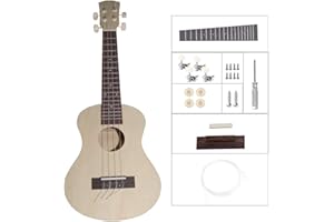 AOCHENLY DIY Ukulele Kit, Build Your Own 21inch 23inch Basswood Make Your Own Hawaii Ukulele DIY Kit for Beginners (21Inch)