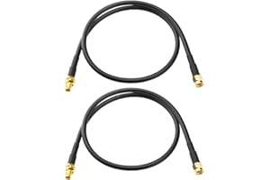 BOOBRIE 2PCS Upgraded SMA Female to SMA Male Cable 1.64ft LMR200 Equivalent SMA Extension Coaxial Cable Low Loss for 3G 4G 5G