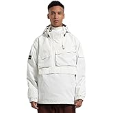 GSOU SNOW Men Snowboard Jacket Ski Coat Snow Pullover Hooded Winter Outdoor Sports Waterproof Windproof