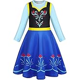 AmzBarley Princess Nightgown Girls Nightgowns for Toddler Kids Princess Pajamas Sleepwear Long Sleeve Nightie Nightdress