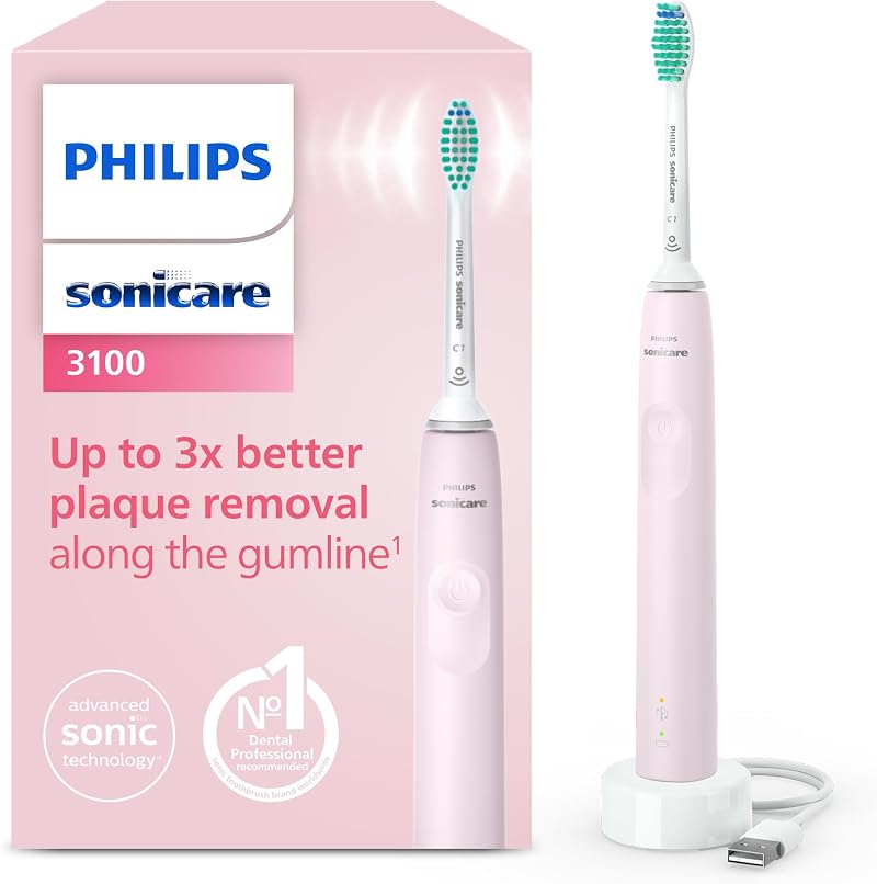 Philips Sonicare 3100 Electric Toothbrush HX3671/11 Sugar Rose