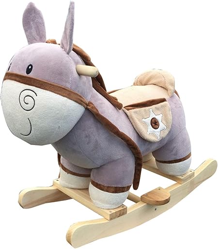 Fengsmart Cheval A Bascule Animal En Peluche Jouet Pour Bebe 1 A 3 Ans Bebe Garcon Et Fille Jouet En Peluche Cadeau D Anniversaire Jouet Pour Tout Petits Amazon Ca Jeux Et Jouets