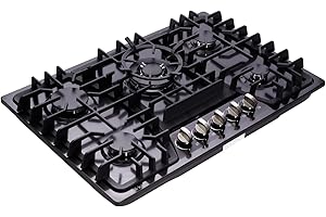 Deli-kit 30 Inch Gas Cooktop Dual Fuel Sealed 5 Burners Stainless Steel Gas Cooktop Gas Hob DK257-A03B Gas Cooker