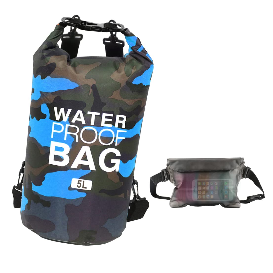 Idefair Waterproof Dry Bag, Floating Dry Backpack Beach Bag Lightweight Dry Sack for The Beach, Boating, Fishing, Kayaking, Swimming, Rafting,Camping 5L 10L 15L 20L 30L