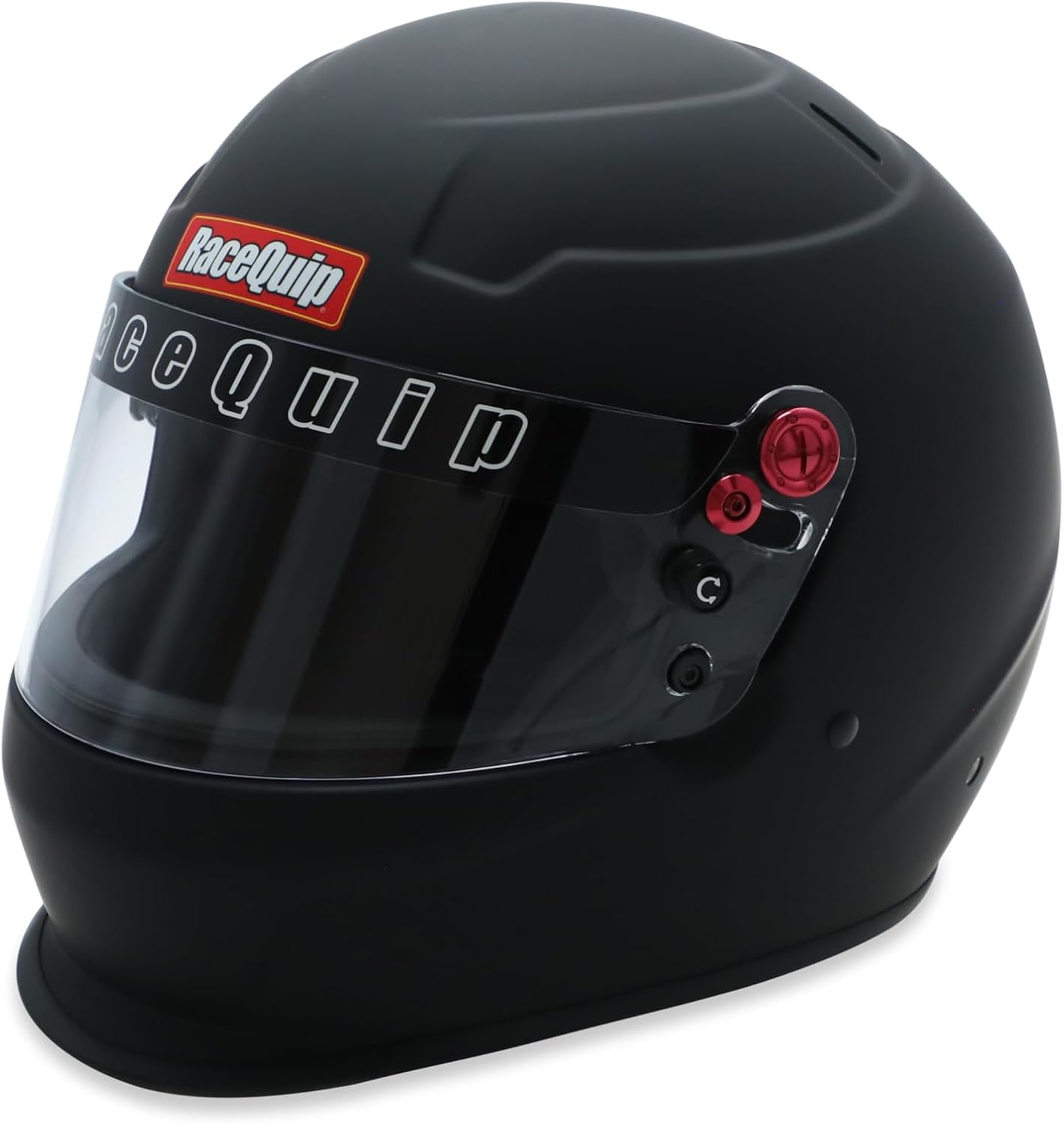 Racequip Helmet, Pro25, Full Face, Snell SA2025, Head and Neck Support Ready, Flat Black, Large, Each