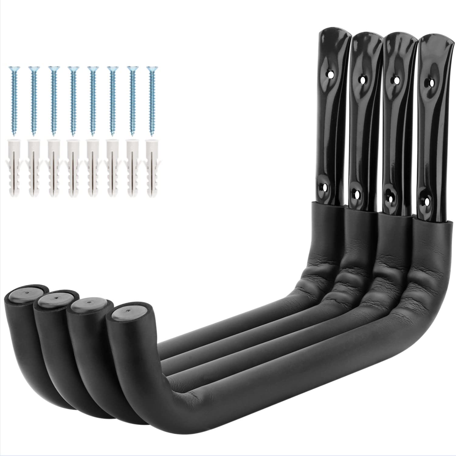 pipabiba Heavy Duty Storage Hooks, 39cm Garage Storage Kayak Hook, Wall Mounted Utility Ladder Hanger for Canoe, Surfboard, Ski Board, Ladder, Folding Chairs, Bicycle, Bulk Item (26.5cm x 39cm)