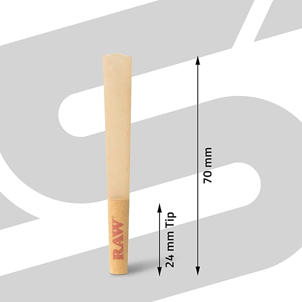 RAW CONES CLASSIC SINGLE SIZE 70/24 | 100 CONE PACK | SHORTER THAN 1 1/4 | MINI PREROLL TO ENJOY A QUICK SESH