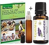 Lavender Extra Essential Oil 100% Pure, Undiluted, Therapeutic Grade, grown in France, packaged in the USA, full 15ml/0.5oz. plus Roll On Bottle and free Aromatherapy eBook, by HopeWind Health